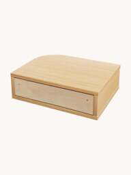 Wooden Wall-Mounted Bedside Table Farsta Tambour with Drawer - thumbnail 5