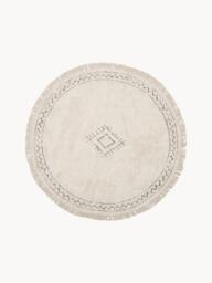Round Hand-Tufted Cotton Rug Fionn with Fringes - thumbnail 1