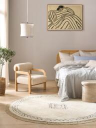 Round Hand-Tufted Cotton Rug Fionn with Fringes - thumbnail 8