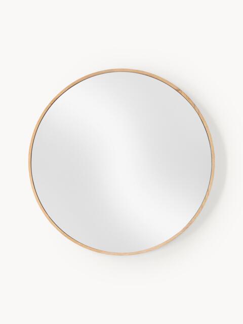 Round Wall Mirror Avery with Oak Wood Frame - image 1