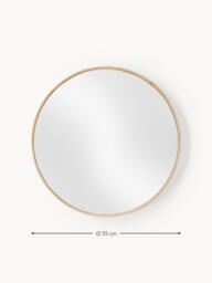 Round Wall Mirror Avery with Oak Wood Frame - thumbnail 7