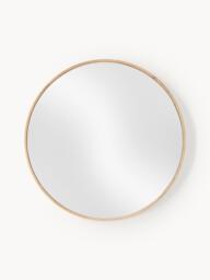 Round Wall Mirror Avery with Oak Wood Frame - thumbnail 1