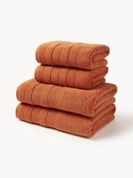 Towel Set Luxe with Striped Border, in various set sizes - thumbnail 1