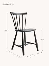 Handmade Beech Wood Dining Chair J46 - thumbnail 5