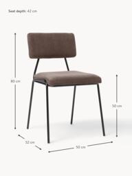 Corduroy Upholstered Chairs Mats, Set of 2 - thumbnail 9