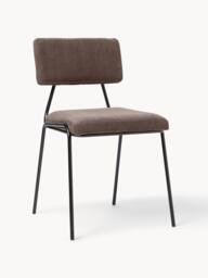 Upholstered Corduroy Chairs Mats, Set of 2