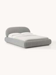Upholstered Bouclé Bed Alba