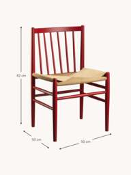 Handwoven Beech Wood Dining Chair J80 - thumbnail 3