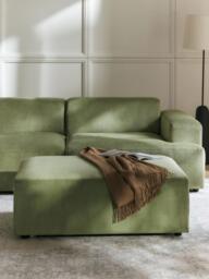 Corduroy XL Ottoman Melva, W 116 x D 72 cm - thumbnail 2