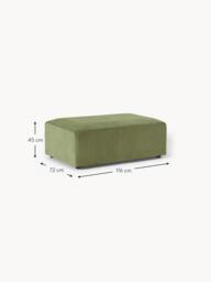 Corduroy XL Ottoman Melva, W 116 x D 72 cm - thumbnail 9