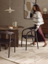 Ash Wood Dining Chair Camille with Armrests - thumbnail 2