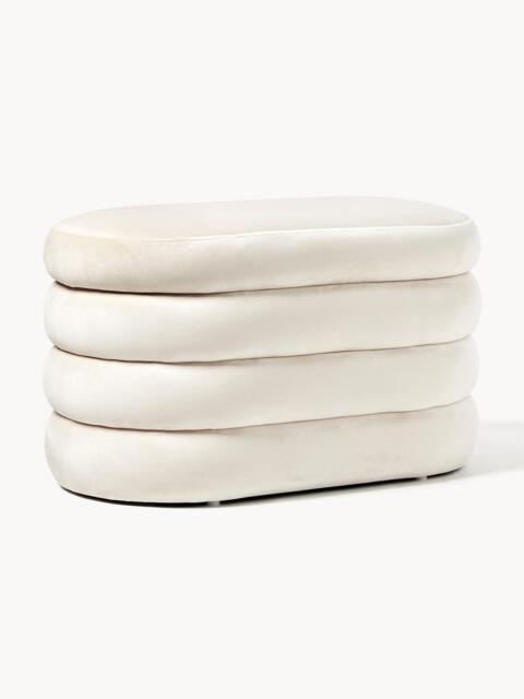 Small Velvet Upholstered Bench Alto with Storage Space - image 1