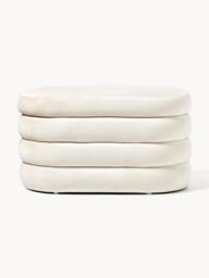 Small Velvet Upholstered Bench Alto with Storage Space - thumbnail 3