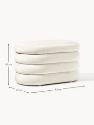 Small Velvet Upholstered Bench Alto with Storage Space - thumbnail 9