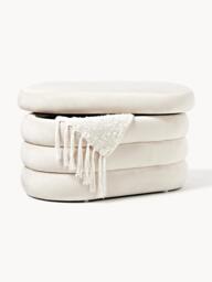 Small Velvet Upholstered Bench Alto with Storage Space - thumbnail 2