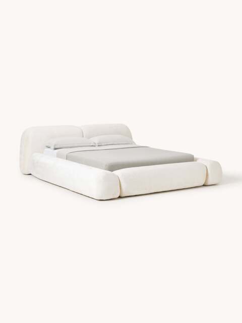 Upholstered Teddy Bouclé Bed Wolke - image 1