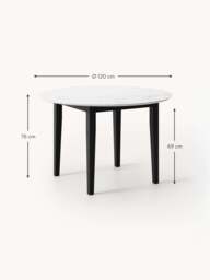 Round Marble Effect Dining Table Jackson, in various sizes - thumbnail 7