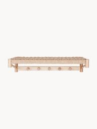 Poplar Wood Wall-mounted Coat Rack Abano - thumbnail 3