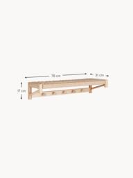 Poplar Wood Wall-mounted Coat Rack Abano - thumbnail 4