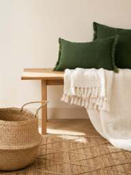 Linen Cushion Cover Luana with Fringes - thumbnail 6