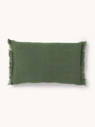 Linen Cushion Cover Luana with Fringes - thumbnail 1