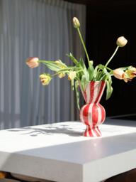 Hand-Painted Vase Rhombic, H 30 cm - thumbnail 3