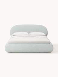 Upholstered Bouclé Bed Alba with Storage - thumbnail 3