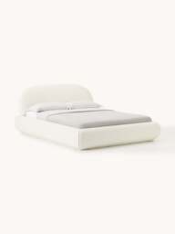 Upholstered Bouclé Bed Alba with Storage