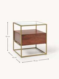Bedside Table Theodor with Drawer - thumbnail 8