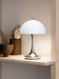 Small Portable LED Table Lamp Panthella 160, Design Verner Panton - thumbnail 7