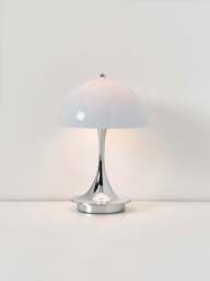 Small Portable LED Table Lamp Panthella 160, Design Verner Panton - thumbnail 3