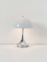 Small Portable LED Table Lamp Panthella 160, Design Verner Panton - thumbnail 4