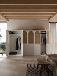 Modular Hinged Door Wardrobe Jeanne, 300 cm Wide, in various sizes - thumbnail 8