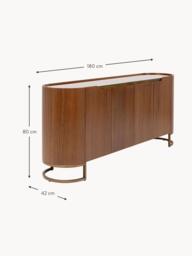 Walnut Wood Sideboard Giorgio - thumbnail 9