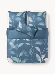 Cotton Sateen Duvet Cover Marino with Floral Print - thumbnail 2