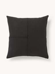 Hand-Woven Cushion Cover Terre with Decorative Seam - thumbnail 1