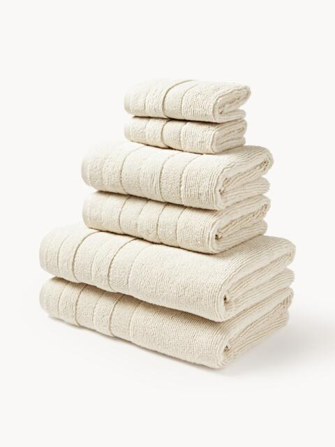 Towel Set Luxe with Striped Border, in various set sizes - image 1