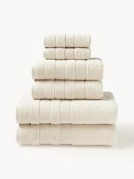 Towel Set Luxe with Striped Border, in various set sizes - thumbnail 2