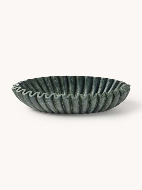 Handmade Oval Decorative Marble Bowl Santorini, W 35 cm - image 1