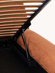 Upholstered Teddy Bouclé Bed Wolke with Storage - thumbnail 6