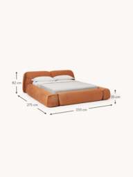 Upholstered Teddy Bouclé Bed Wolke with Storage - thumbnail 7