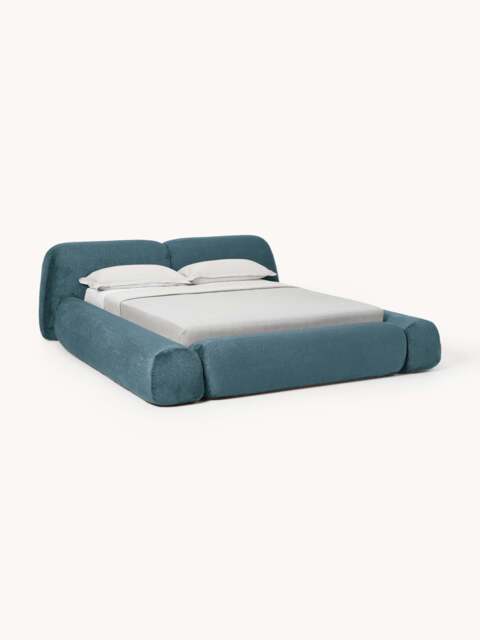 Upholstered Teddy Bouclé Bed Wolke