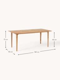 Oak Wood Dining Table Archie, in various sizes - thumbnail 7
