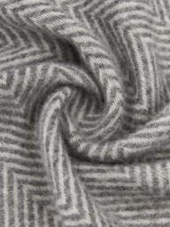 Wool Throw Tyrol with Herringbone Pattern and Fringes - thumbnail 3