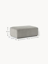 Corduroy XL Ottoman Melva, W 116 x D 72 cm - thumbnail 7