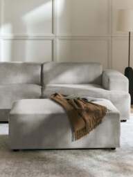 Corduroy XL Ottoman Melva, W 116 x D 72 cm - thumbnail 8