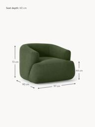 Bouclé Armchair Sofia - thumbnail 7
