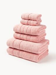 Towel Set Luxe with Striped Border, in various set sizes