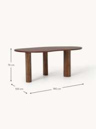 Organic-Shaped Oak Wood Dining Table Naruto, in various sizes - thumbnail 9