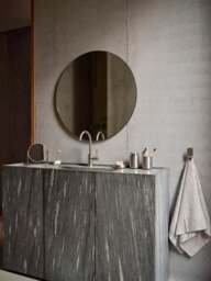 Stainless Steel Round Cosmetic Mirror Ume with Magnification - thumbnail 2